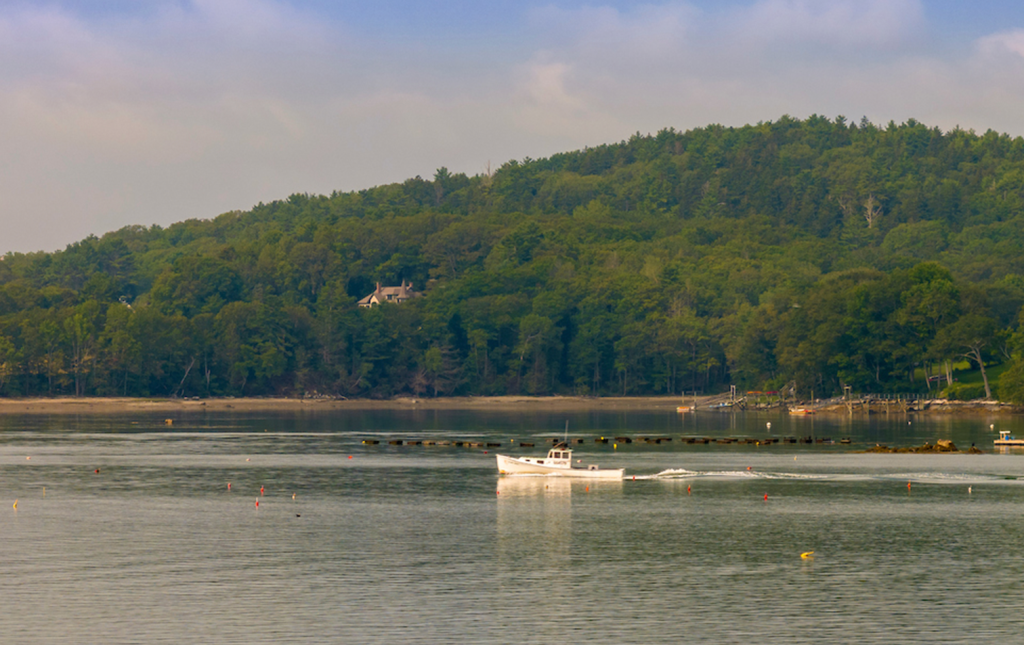 A photo of a boat in a harbor