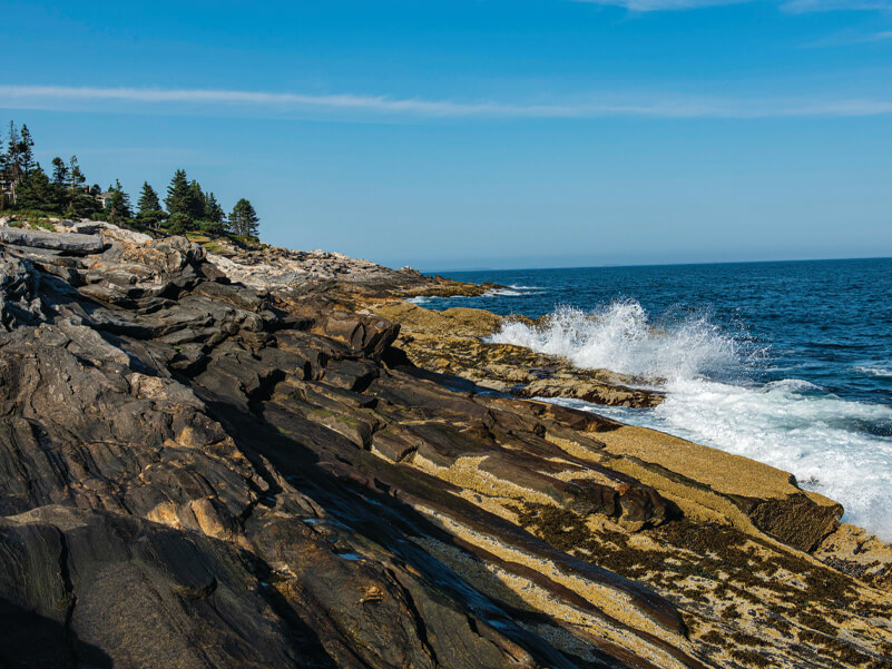 A photo of the Maine coast
